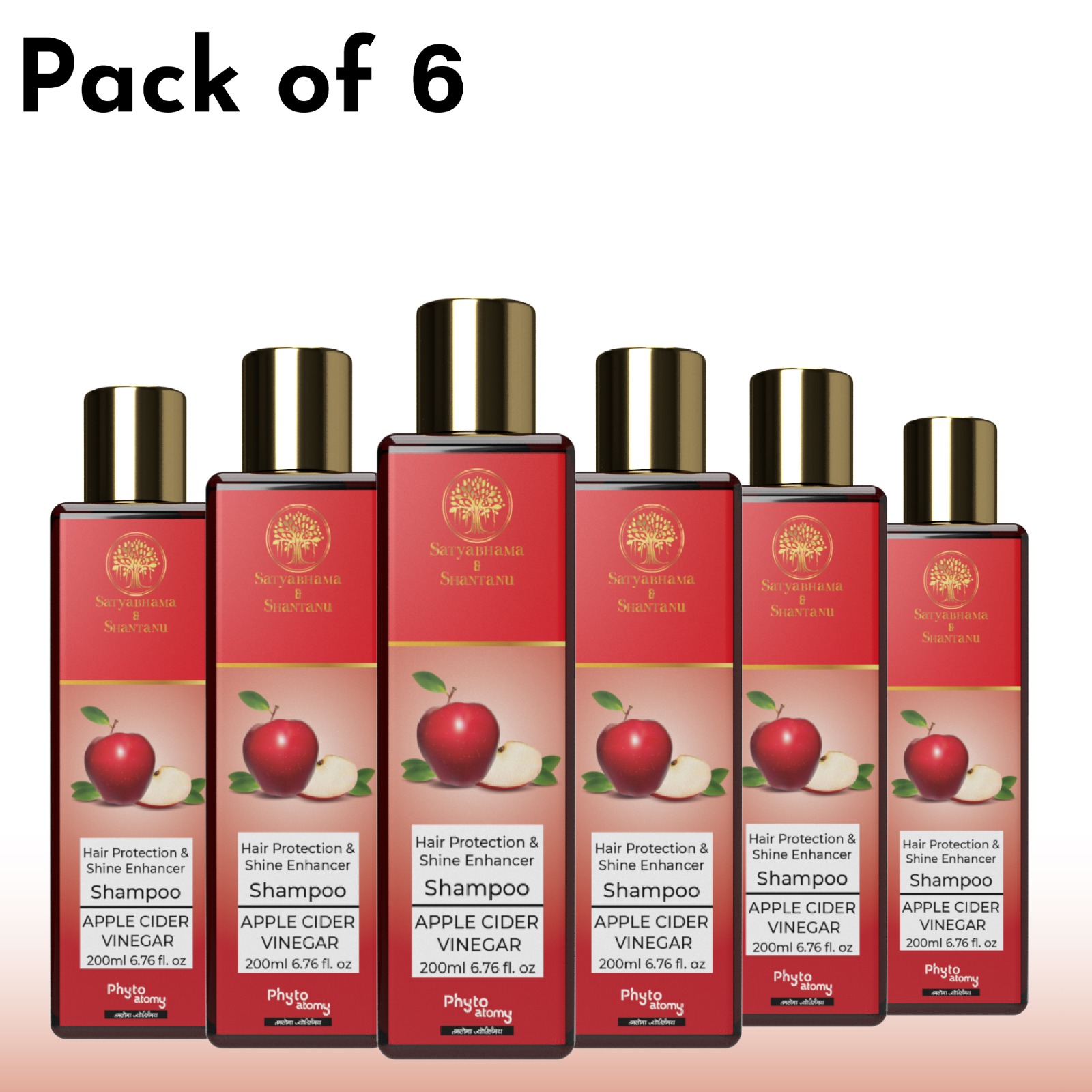 Apple Cider Vinegar Shampoo (200 ml) Pack Of 6